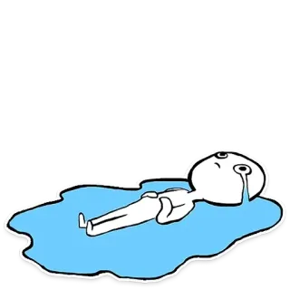 😭 weinen, traurig, weinend, emotion, figur, tränenmeer telegram sticker