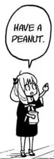 ⬆️ Anya Forger Spy × Family HAVE A PEANUT. Anime, Mangá, Fanart, Spy x Family, Anya Forger, Amendoim telegram sticker