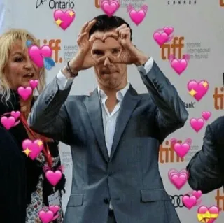 ❤️ Benedict Cumberbatch diễn viên, trái tim, tình yêu, dễ thương, meme, trái tim telegram sticker