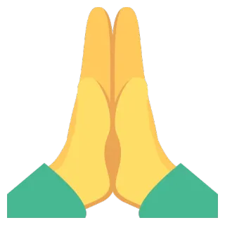 🙏 oração, mãos, emoji, respeito, religião, meditação, namaste, súplica telegram sticker
