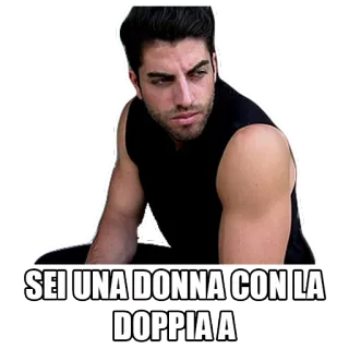 👩 SEI UNA DONNA CON LA DOPPIA A Итальянка, Женщина, Двойная A whatsapp sticker