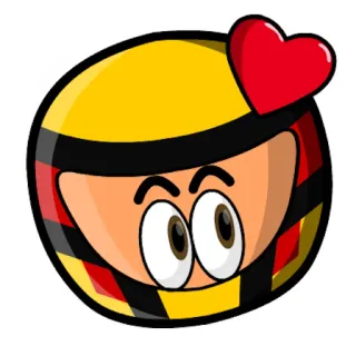😍 ヘルメット, かわいい, ハート, 漫画 telegram sticker