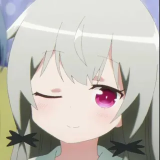 🕸 anime, słodkie, dziewczyna, mrugnięcie telegram sticker