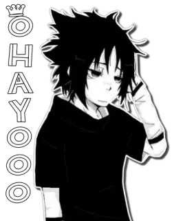 😪 OHAYOO Anime, Powitanie, Ohayo, Kreskówka, Naklejka telegram sticker