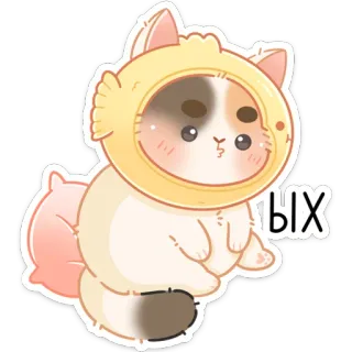 ☹️ ых gato, lindo, kawaii, animal, pegatina, gatito whatsapp sticker