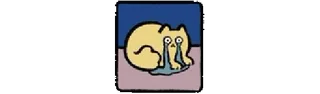 😭 cat, crying, sad, sticker whatsapp sticker