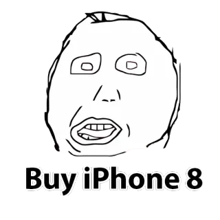 😂 Buy iPhone 8 Meme, iPhone, Comprar, Internet, Humor telegram sticker