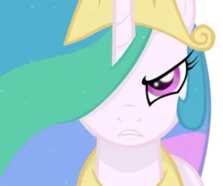 😠 Princess Celestia My Little Pony пони, мультфильм, Селестия, принцесса, животное telegram sticker