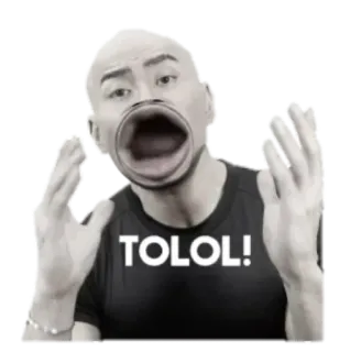 😒 TOLOL! 表情包, 搞笑, 表情, 印尼 whatsapp sticker