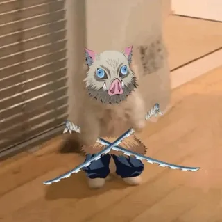 Standing Cat Anime @Icarusfalls telegram stickers