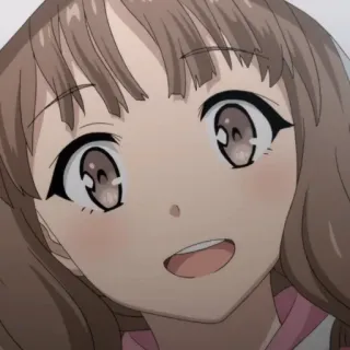 🐾 Anime, Fille, Mignon, Joyeux, Souriant telegram sticker