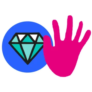 💎 เพชร, มือ, สติกเกอร์ telegram sticker