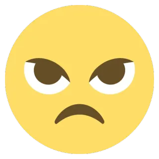 😠 wütend, emoji, genervt, frustriert, sauer whatsapp sticker