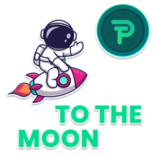 🚀 TO THE MOON 宇宙飛行士, ロケット, 暗号資産, 投資, 月, 金融, 成功 telegram sticker