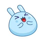 😁 うさぎ, ハッピー, かわいい, 動物, ステッカー whatsapp sticker