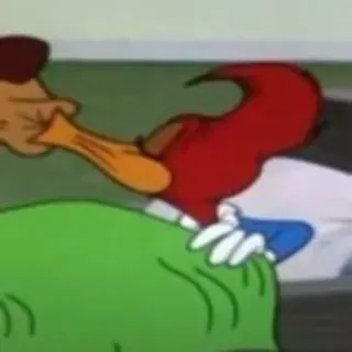 😘 Woody Woodpecker การ์ตูน, นก, นกหัวขวาน, ตลก, ภาพเคลื่อนไหว telegram sticker