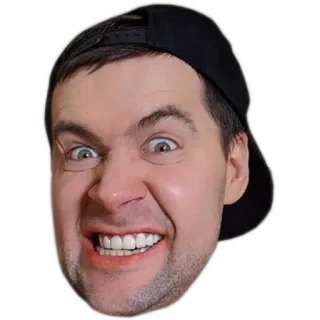 😬 persona, cara, cabeza, gorra, hombre, pegatina telegram sticker