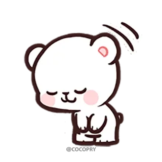 😣 ours, mignon, animal, autocollant whatsapp sticker