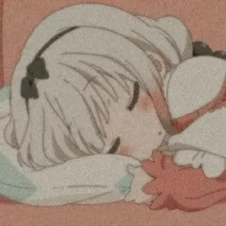 😴 Anime, schlafend, süß, kawaii telegram sticker