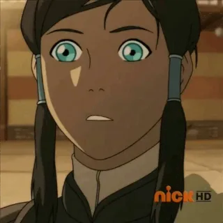 😦 Korra The Legend of Korra Korra, The Legend of Korra, Nickelodeon, cartoon, avatar, character telegram sticker