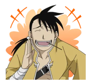 😋 Ling Yao Fullmetal Alchemist Anime, Charakter, Ling Yao, Fullmetal Alchemist telegram sticker