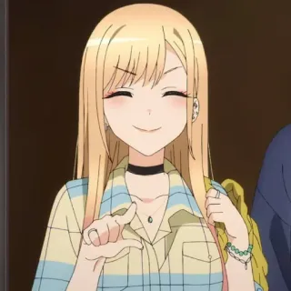 🎃 Marin Kitagawa My Dress-Up Darling Anime, Personagem, Loira, Garota, Marin Kitagawa, My Dress-Up Darling telegram sticker