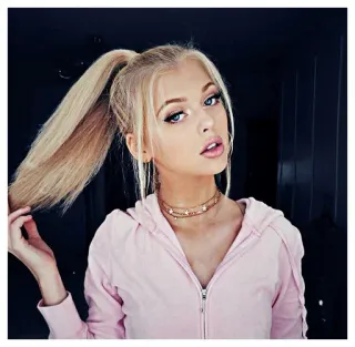 🥀 Loren Gray người, tóc vàng, trẻ, thiếu niên, nữ, chân dung telegram sticker