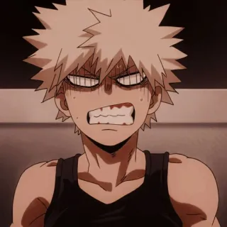 🧚 Katsuki Bakugo My Hero Academia Anime, Katsuki Bakugo, My Hero Academia, Personaje, Enojado whatsapp sticker