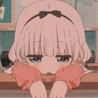 🥯 Kanna Kamui Miss Kobayashi's Dragon Maid Anime, Fofo, Kanna, Dragon Maid, Kawaii, Desenho animado, Garota telegram sticker