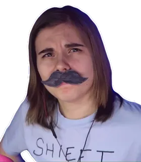 😒 SHEEET bigode, engraçado, rosto, pessoa, expressão telegram sticker