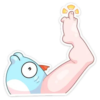 🖕 นิ้วกลาง, คำหยาบ, ก้าวร้าว, ท่าทาง, การ์ตูน telegram sticker