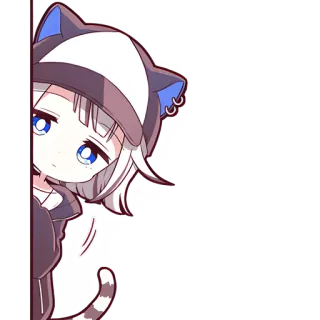 😶 Cô gái anime, Tai mèo, Kawaii, Sticker, Dễ thương, Manga telegram sticker