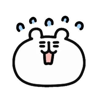 💨 słodkie, zwierzę, niedźwiedź, kreskówka, postać, kawaii, naklejka telegram sticker