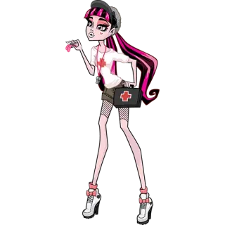 😳 Draculaura Monster High モンスター, 人形, ファッション, 漫画, 看護師 telegram sticker