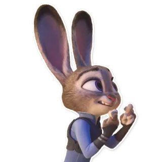 😊 Judy Hopps Zootopia lapin, police, officier, zootopie, dessin animé whatsapp sticker