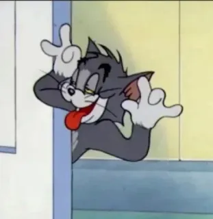 🥴 Tom Cat Tom and Jerry Cartoon, Katze, Lustig, Albern telegram sticker