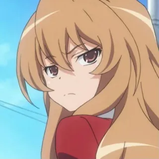 🤎 Taiga Aisaka Toradora! anime, tsundere, girl, angry, cute, teen, school telegram sticker