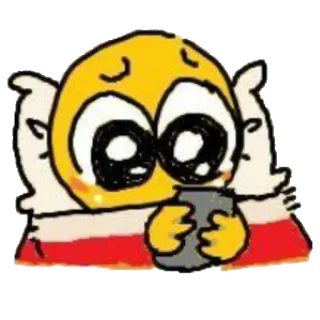 📱 Emoji, Jaune, Triste, Yeux, Pleurs, Kawaii, Mignon telegram sticker