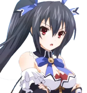 😠 Noire Hyperdimension Neptunia Anime, Karakter, Hyperdimension Neptunia, Noire whatsapp sticker