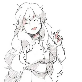 😄 Anime, Dibujos animados, Lindo, Sonriente, Chica, Ilustración, Manga telegram sticker