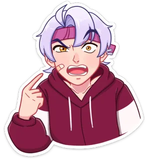 🤬 Anime, Menino, Gesto ofensivo, Desenho animado, Dedo do meio telegram sticker