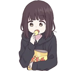 🍟 ポテト Anime, Essen, Kartoffelchips, Snack, Süß, Kawaii whatsapp sticker