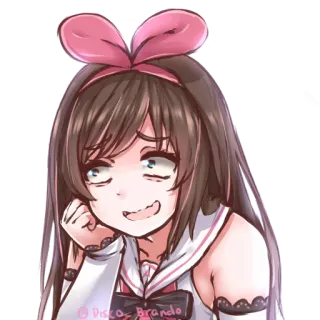 😨 Kizuna Ai Anime, Ragazza, Carina, Vtuber, Kizuna Ai, Personaggio telegram sticker