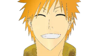 😁 Ichigo Kurosaki Bleach Anime, Manga, Ichigo, Bleach, Personaggio, Capelli arancioni telegram sticker