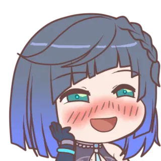 😏 Kronii anime, cute, vtuber, Kronii, Hololive, fanart whatsapp sticker