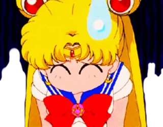 🙇‍♂ Sailor Moon Anime, Manga, Sailor Moon, Personaje, Preocupado, Dibujo animado whatsapp sticker