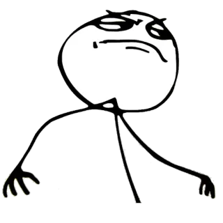 😏 meme, rageface, internet, funny, trollface telegram sticker