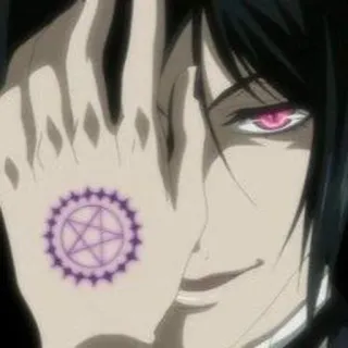 🔌 Sebastian Michaelis Black Butler อนิเมะ, เซบาสเตียน มิคาเอลิส, คนลึกไขปริศนา, เพนทาแกรม telegram sticker