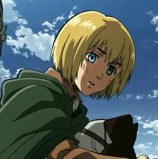 😦 Armin Arlert Attack on Titan Anime, Armin Arlert, Ataque a los Titanes, Personaje, rubio telegram sticker