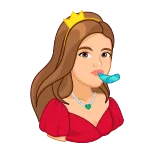 🎉 プリンセス, 王冠, 女性, 漫画, パーティーグッズ, お祝い telegram sticker